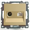 ТВ-розетка и розетка Ethernet RJ-45 без рамки Stekker Катрин 49230 100_100_1964782