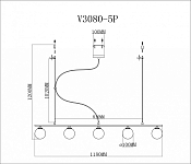 Подвесной светильник Moderli Sector V3080-5P 250_100_1965713