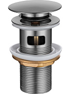 AQ6001BGM сливной набор для раковины Push-open с переливом, оружейная сталь 500_191_3232522