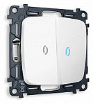 Выключатель проходной двухклавишный с подсветкой без рамки Ambrella Volt OMEGA MO124040 250_100_Array