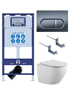 SET AQUATEK ЕВРОПА-050 4в1 (рама AQUATEK INS-0000025 +крепление KKI-0000002 +кнопка KDI-0000050 +унитаз AQ1901-00 +тонкое сиденье sc) 500_191_3232687