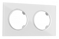 Рамка на 2 поста Arte Milano am-502.01 502.01-2.white 250_100_Array