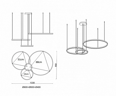 Подвесной светильник Kink Light Тор 08223,36PA(3000K) 400_400_1842801