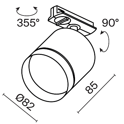 Трековый светильник Technical TR088-1-GX53-W 400_400_852130