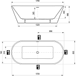 Ванна SOLO 1780х800 белая отдельностоящая 250_100_2419391