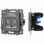 Розетка двойная RJ-12 и Ethernet RJ-45, без рамки Arlight SCT 049851 250_100_Array
