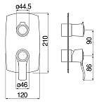 WE81102/SIBR SOFI смеситель для душа( внешняя часть), бронза 250_100_2418570