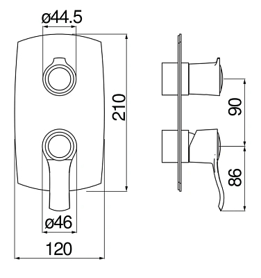 WE81102/SIBR SOFI смеситель для душа( внешняя часть), бронза 400_400_2418570