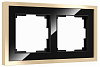 Рамка на 2 поста Werkel Baguette (черный/латунь) W0022852 100_100_2130463
