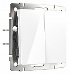 Выключатель двухклавишный без рамки Werkel белый W1120001 250_100_Array