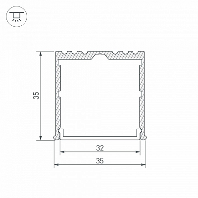 Профиль накладной Arlight ARH-POWER-W35-2000 ANOD 016138 400_400_1887061