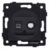ТВ-розетка и SAT-розетка оконечная без рамки Kollinger  REA-014BM 500_191_3123278