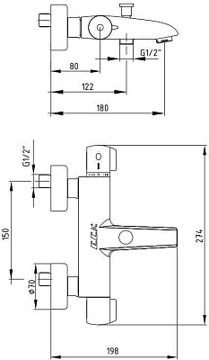 102102340EX THERMOSTATIC термостатический смеситель Смесители для ванны 400_400_1434923