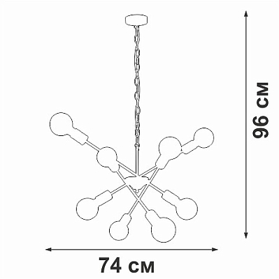 Подвесная люстра Vitaluce V4750 V4750-1/8 400_400_1819761