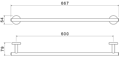 AQ4214CR ОБЕРОН полотенцедержатель 600 мм 400_400_2412520