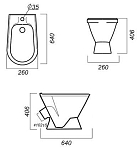 САМАРСКОЕ Биде напольное ВКС Белый S1 (стар.арт. SMRSABI01) 250_100_2420659
