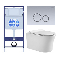 SET AQUATEK НИКА-019 4в1 (рама AQUATEK Standard INS-0000012+крепеж KKI-0000002+клавиша KDI-0000019+унитаз НИКА AQ2009-00 с тонким сиденьем soft-close) 500_191_3226904