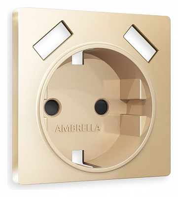 Накладка для розетки с заземлением и со шторками и 2хUSB type A Ambrella Volt ALFA AP6090 400_400_2185305