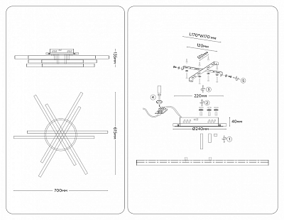 Люстра на штанге Ambrella Light COMFORT FL6271 400_400_2840841
