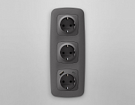 Накладка для розетки с заземлением и со шторками и 2хUSB type A и C Ambrella Volt OMEGA OP6600 250_100_2192400
