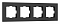 Рамка на 4 поста Werkel Slab (черный софт) W0042908