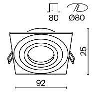 Встраиваемый светильник Technical DL024-2-01W 500_191_2438183