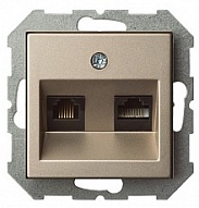 Розетка двойная RJ-11 и Ethernet RJ-45, без рамки LIREGUS EPSILON 28-3165 500_191_2311649