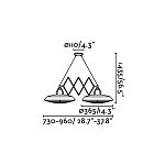 Белый светодиодный подвесной светильник Plec 250_100_3068640