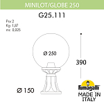 Наземный низкий светильник Fumagalli Globe 250 G25.111.000.AZE27 250_100_3075807