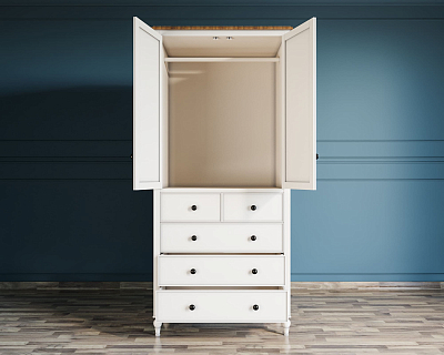 Шкаф двухстворчатый "Odri" с 5 ящиками арт od2127KR5 400_400_1934957