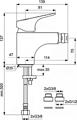 BA369AA NEXT Смеситель для биде 400_400_2414312