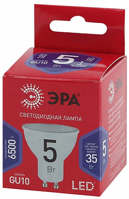 Лампа светодиодная Эра  GU10 5Вт 6500K LED MR16-5W-865-GU10 R 400_400_2887238
