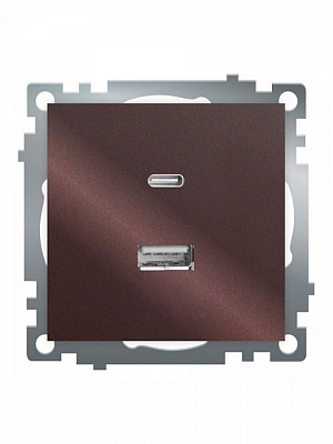 Розетка 2хUSB type A и C без рамки Stekker Катрин 50057 400_400_2160618