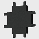 Соединитель X-образный для корда Italline IT09 IT09-9031 black 250_100_2161986