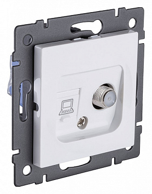 ТВ-розетка и SAT-розетка оконечная без рамки Kollinger  REA-014WH 400_400_3123288