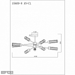 Люстра на штанге iLamp Evolution 15609-8 AN+CL 250_100_1990273