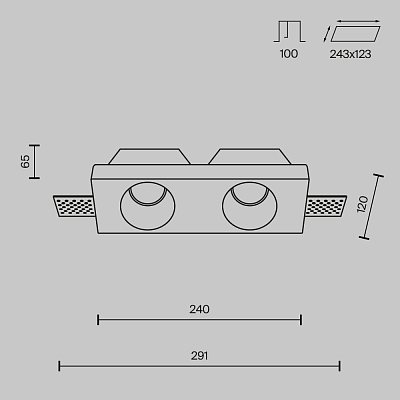 Встраиваемый светильник Technical DL002-WW-02-W 400_400_818360