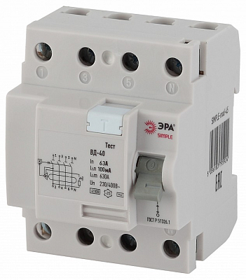Устройство защитного отключения 4P Эра ВД-40 SIMPLE-mod-50 400_400_3239272