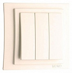 Выключатель трехклавишный Mono Electric Larissa 103-010122-114 250_100_Array