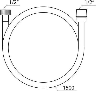 Душевой шланг 150 см, SatinFlex 913.00 400_400_2419830