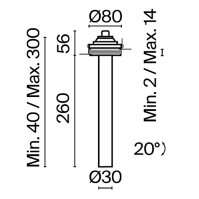 Встраиваемый светильник Technical C140TRS-L300-7W3K-B 400_400_2438120