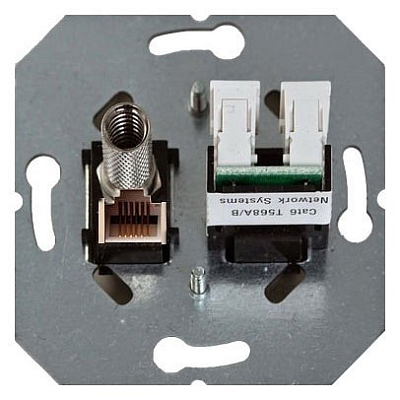 ТВ-розетка и розетка Ethernet RJ-45 без рамки LIREGUS EPSILON 28-113 400_400_2205065