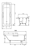 RUB PARALLEL E2949-00 ванна 150х70 с отверстиями для ручек 250_100_2416211