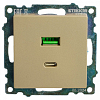 Розетка 2хUSB type A и C без рамки Stekker Катрин 50053 100_100_2160576