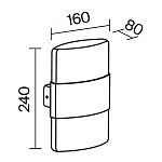 Настенный светильник (бра) Outdoor O442WL-L12GF3K 250_100_815761