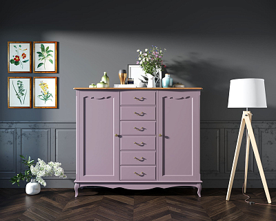 Комод Leontina Lavanda с шестью ящиками и дверками арт ST9350L 400_400_1933569
