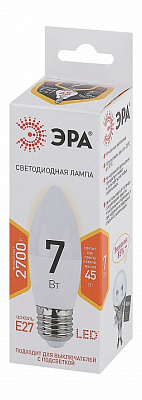 Лампа светодиодная Эра Стандарт E27 7Вт 2700K LED B35-7W-827-E27 400_400_2473749