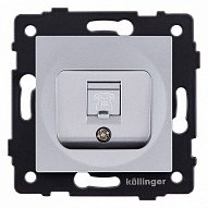 Розетка телефонная RJ-11 со штрокой, без рамки Kollinger  REA-009GY 500_191_3123212