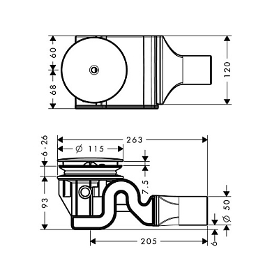 60067000 HG Raindrain 90 XXL набор для слива 400_400_2406685