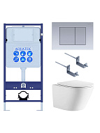SET AQUATEK ЛИБЕРТИ-011 4в1 (рама AQUATEK Standard INS-0000012+крепёж KKI-0000002+клавиша KDI-0000011+унитаз ЛИБЕРТИ AQ1999T-00 с тонким сиденьем sc) 500_191_3226850